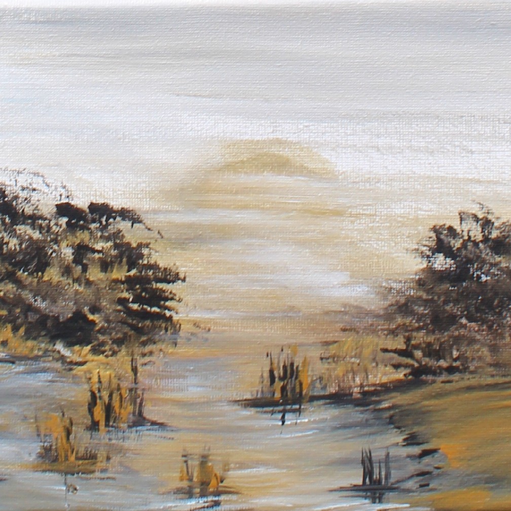 Side profile portrait under a dark veil